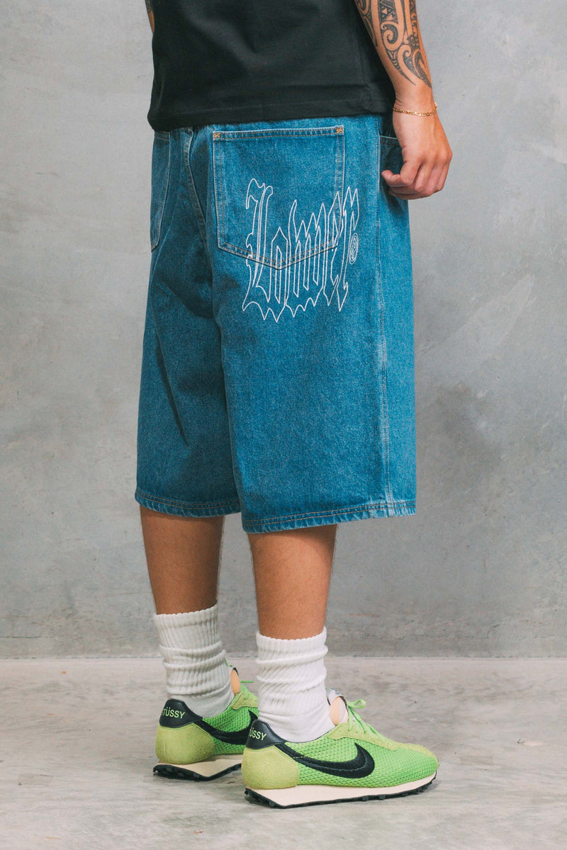 Baggy Denim Shorts - Outline