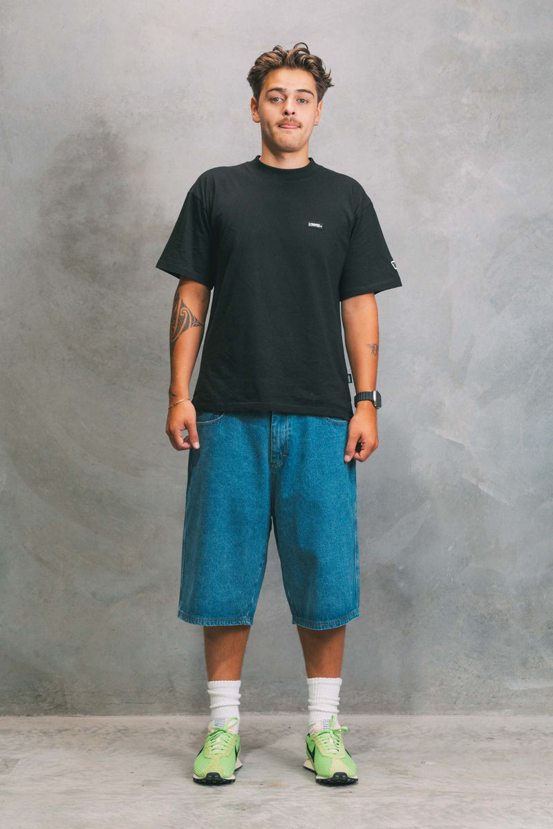 Baggy Denim Shorts - Outline